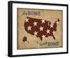 My Home Sweet Home USA Map-Sparx Studio-Framed Giclee Print