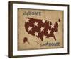 My Home Sweet Home USA Map-Sparx Studio-Framed Giclee Print