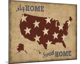 My Home Sweet Home USA Map-Sparx Studio-Mounted Giclee Print
