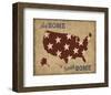 My Home Sweet Home USA Map-Sparx Studio-Framed Art Print