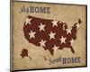 My Home Sweet Home USA Map-Sparx Studio-Mounted Art Print