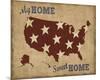 My Home Sweet Home USA Map-Sparx Studio-Mounted Art Print