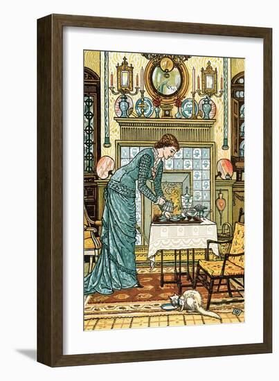 My Lady's Chamber, Frontispiece to "The House Beautiful"-Walter Crane-Framed Giclee Print