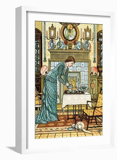 My Lady's Chamber, Frontispiece to "The House Beautiful"-Walter Crane-Framed Giclee Print