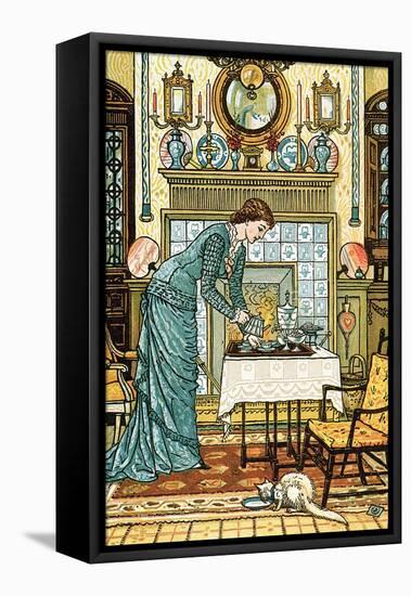 My Lady's Chamber, Frontispiece to "The House Beautiful"-Walter Crane-Framed Stretched Canvas