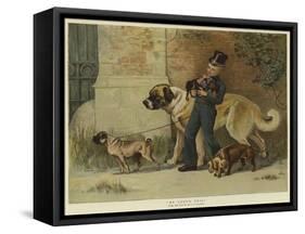 My Lady's Pets-John Charles Dollman-Framed Stretched Canvas