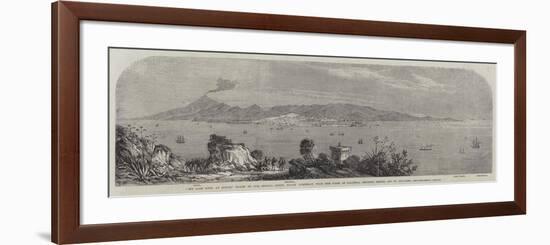 My Last Look at Sicily, from the Coast of Calabria, Between Reggio and St Giovanni-Frank Vizetelly-Framed Premium Giclee Print