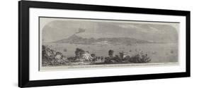 My Last Look at Sicily, from the Coast of Calabria, Between Reggio and St Giovanni-Frank Vizetelly-Framed Premium Giclee Print