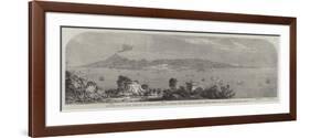 My Last Look at Sicily, from the Coast of Calabria, Between Reggio and St Giovanni-Frank Vizetelly-Framed Giclee Print