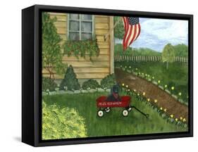 My Li'l Red Wagon-Tina Nichols-Framed Stretched Canvas