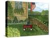 My Li'l Red Wagon-Tina Nichols-Stretched Canvas