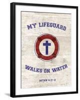 My Lifeguard Walks - Nautical-The Vintage Collection-Framed Giclee Print