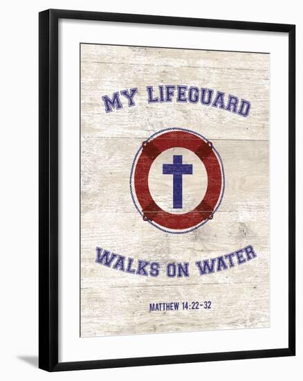 My Lifeguard Walks - Nautical-The Vintage Collection-Framed Giclee Print