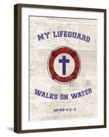 My Lifeguard Walks - Nautical-The Vintage Collection-Framed Giclee Print