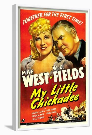 My Little Chickadee, Mae West, W.C. Fields, 1940-null-Framed Art Print