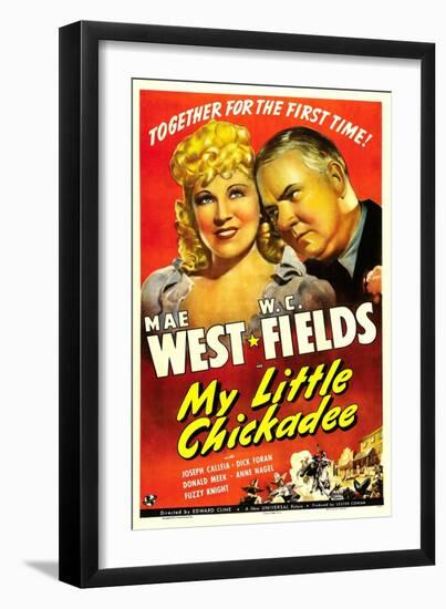 My Little Chickadee, Mae West, W.C. Fields, 1940-null-Framed Art Print