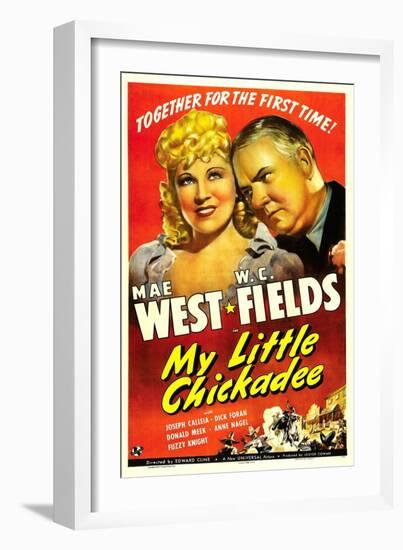 My Little Chickadee, Mae West, W.C. Fields, 1940-null-Framed Art Print