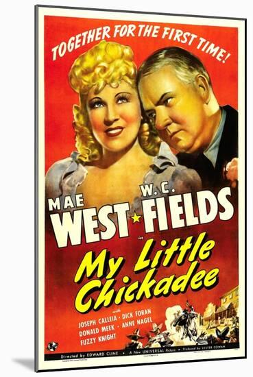 My Little Chickadee, Mae West, W.C. Fields, 1940-null-Mounted Art Print