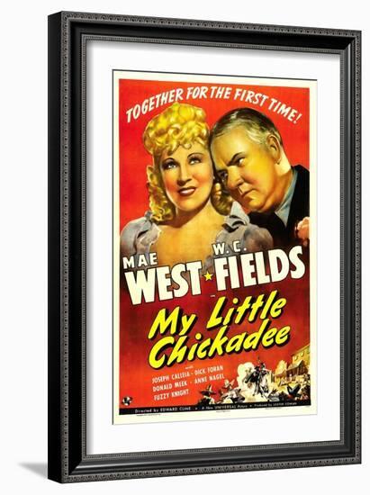 My Little Chickadee, Mae West, W.C. Fields, 1940-null-Framed Art Print