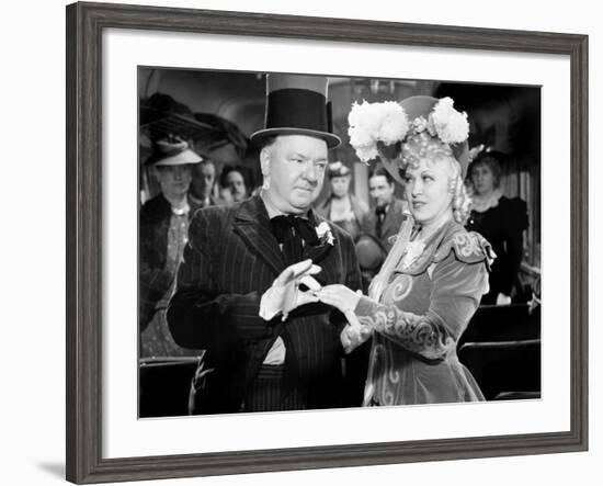 My Little Chickadee, W.C. Fields, Mae West, 1940-null-Framed Photo
