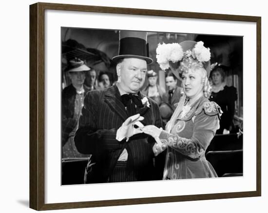 My Little Chickadee, W.C. Fields, Mae West, 1940-null-Framed Photo