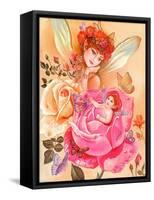 My Little Rosebud-Judy Mastrangelo-Framed Stretched Canvas