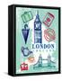 My London Trip-Bella Dos Santos-Framed Stretched Canvas