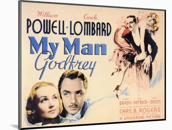 My Man Godfrey, 1936-null-Mounted Art Print