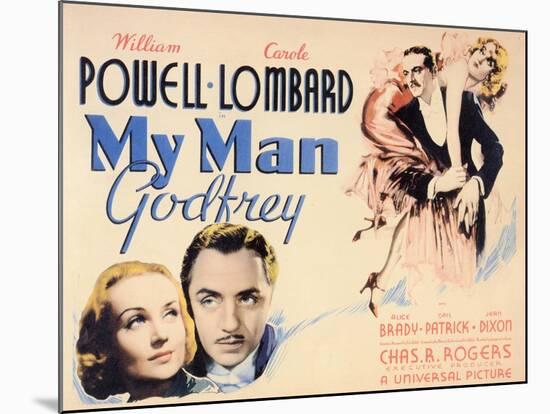 My Man Godfrey, 1936-null-Mounted Art Print