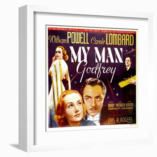 My Man Godfrey, Carole Lombard, William Powell, 1936-null-Framed Art Print