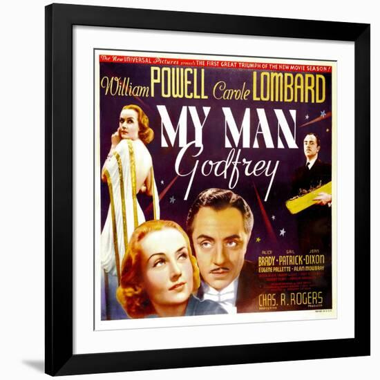 My Man Godfrey, Carole Lombard, William Powell, 1936-null-Framed Art Print