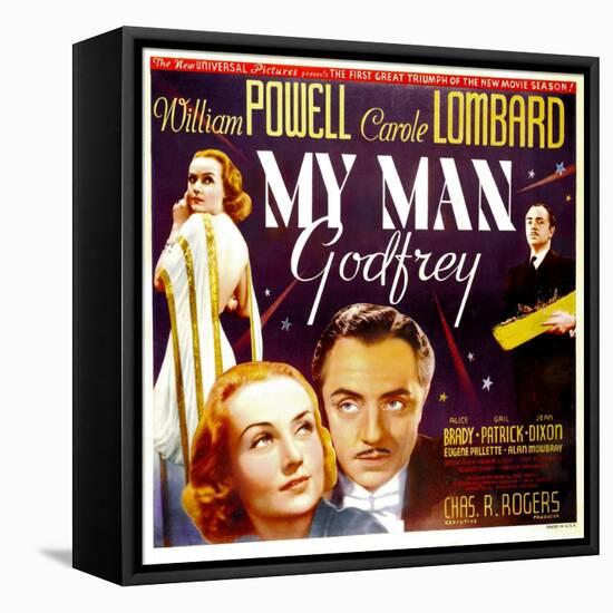 My Man Godfrey, Carole Lombard, William Powell, 1936-null-Framed Stretched Canvas