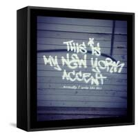 My New York Min-Banksy-Framed Stretched Canvas