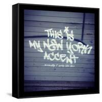 My New York Min-Banksy-Framed Stretched Canvas