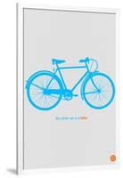 My Other Car Is A Bike ( Blue Poster)-NaxArt-Framed Art Print