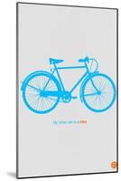 My Other Car Is A Bike ( Blue Poster)-NaxArt-Mounted Art Print