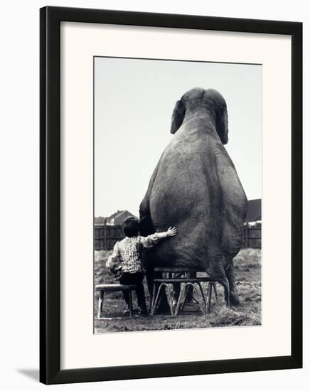 My Pal the Elephant-Mike Hollist-Framed Art Print