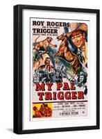 My Pal Trigger, Top Right: Roy Rogers; Below: Dale Evans, 1946-null-Framed Art Print