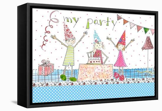 My Party-Effie Zafiropoulou-Framed Stretched Canvas