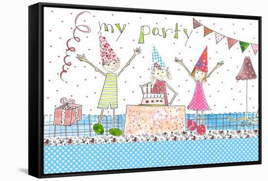 My Party-Effie Zafiropoulou-Framed Stretched Canvas