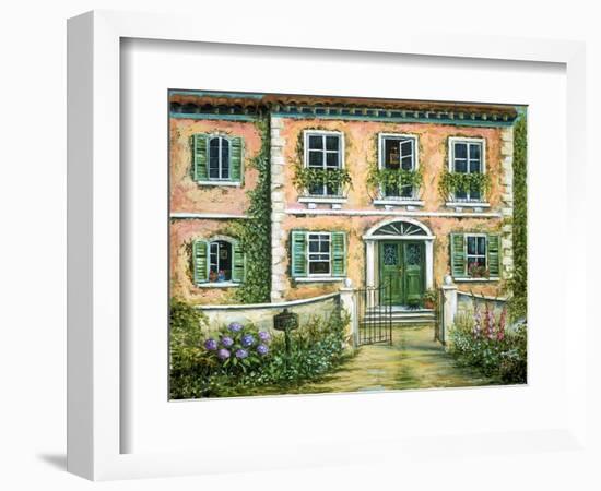 My Pink Italian Villa-Marilyn Dunlap-Framed Art Print