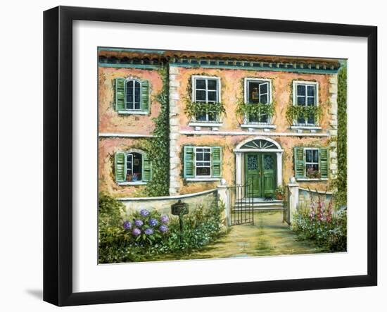 My Pink Italian Villa-Marilyn Dunlap-Framed Art Print