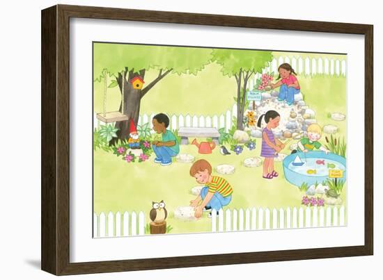 My Playtime Garden - Turtle-Kathryn Mitter-Framed Giclee Print