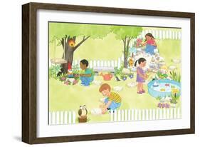 My Playtime Garden - Turtle-Kathryn Mitter-Framed Giclee Print