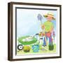 My Playtime Garden - Turtle-Kathryn Mitter-Framed Giclee Print