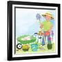 My Playtime Garden - Turtle-Kathryn Mitter-Framed Giclee Print