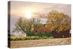 My Red Barn-Kelly Poynter-Stretched Canvas