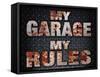 My Rules Garage-Retroplanet-Framed Stretched Canvas