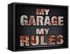 My Rules Garage-Retroplanet-Framed Stretched Canvas