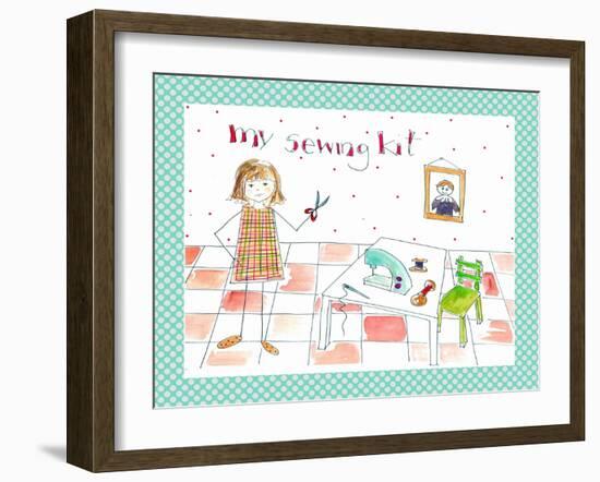 My Sewing Kit-Effie Zafiropoulou-Framed Giclee Print